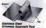 CF097 Kraft Tools - 9in x 6in - 3/4in Radius - SS Driveway Approach Tool CF097